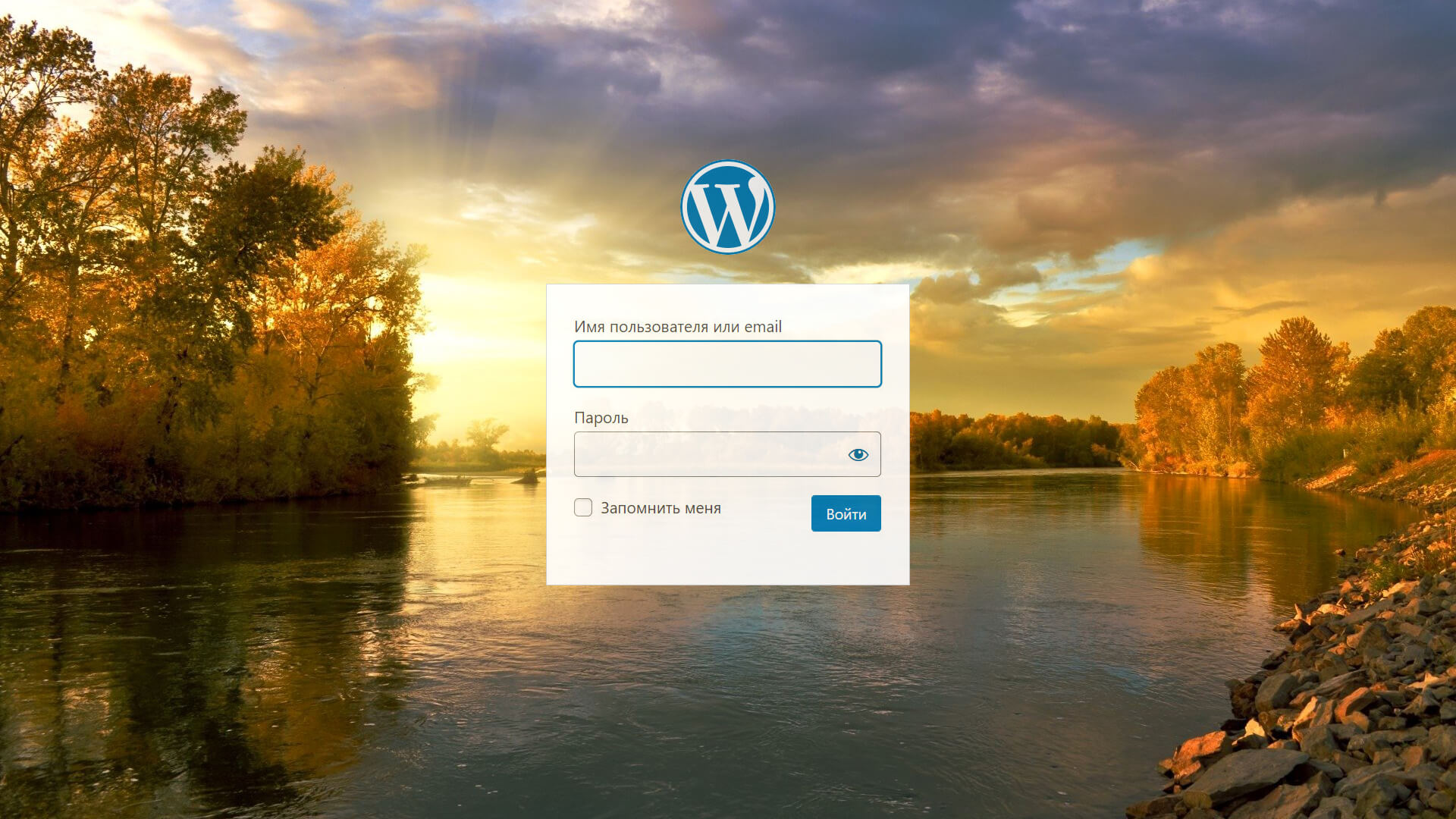 Вход в админку Wordpress